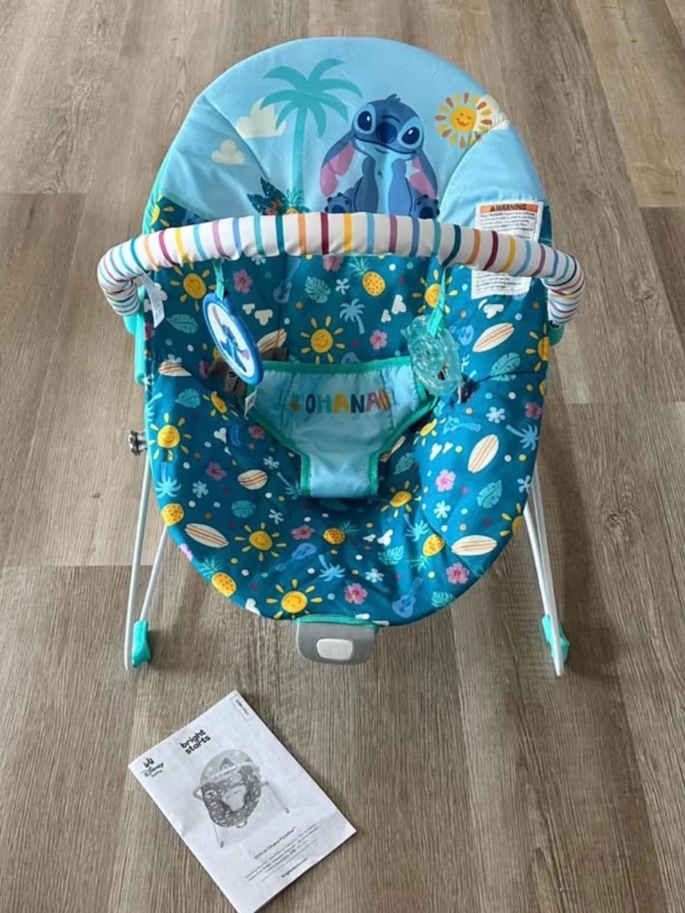 Bright start ohana lilo & stitch baby infant vibrating bouncer seat